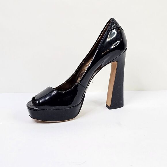 Sam Edelman Black Patent Leather Tacoma Platform Heel Pumps - Picture 8 of 11
